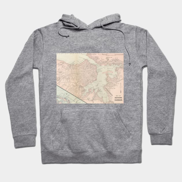 Vintage Map of Havana Cuba (1898) Hoodie by Bravuramedia